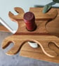 Wooden 4 Wine Glass Holder - Image 4