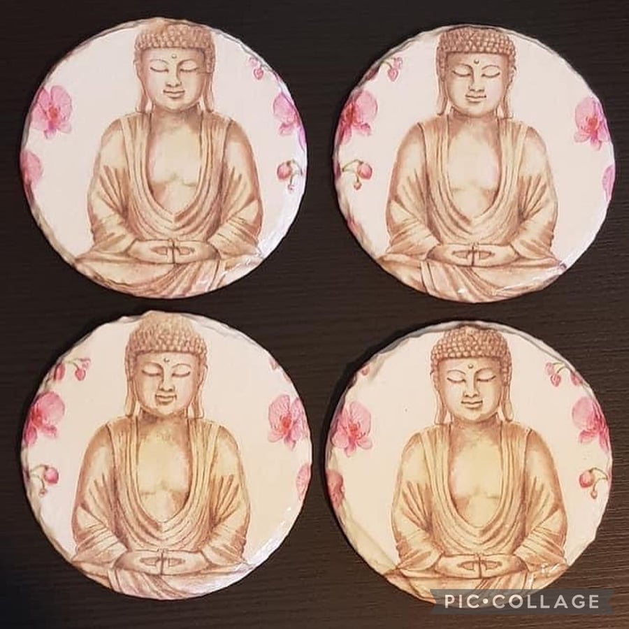 Zen Buddhist coasters (4) 
