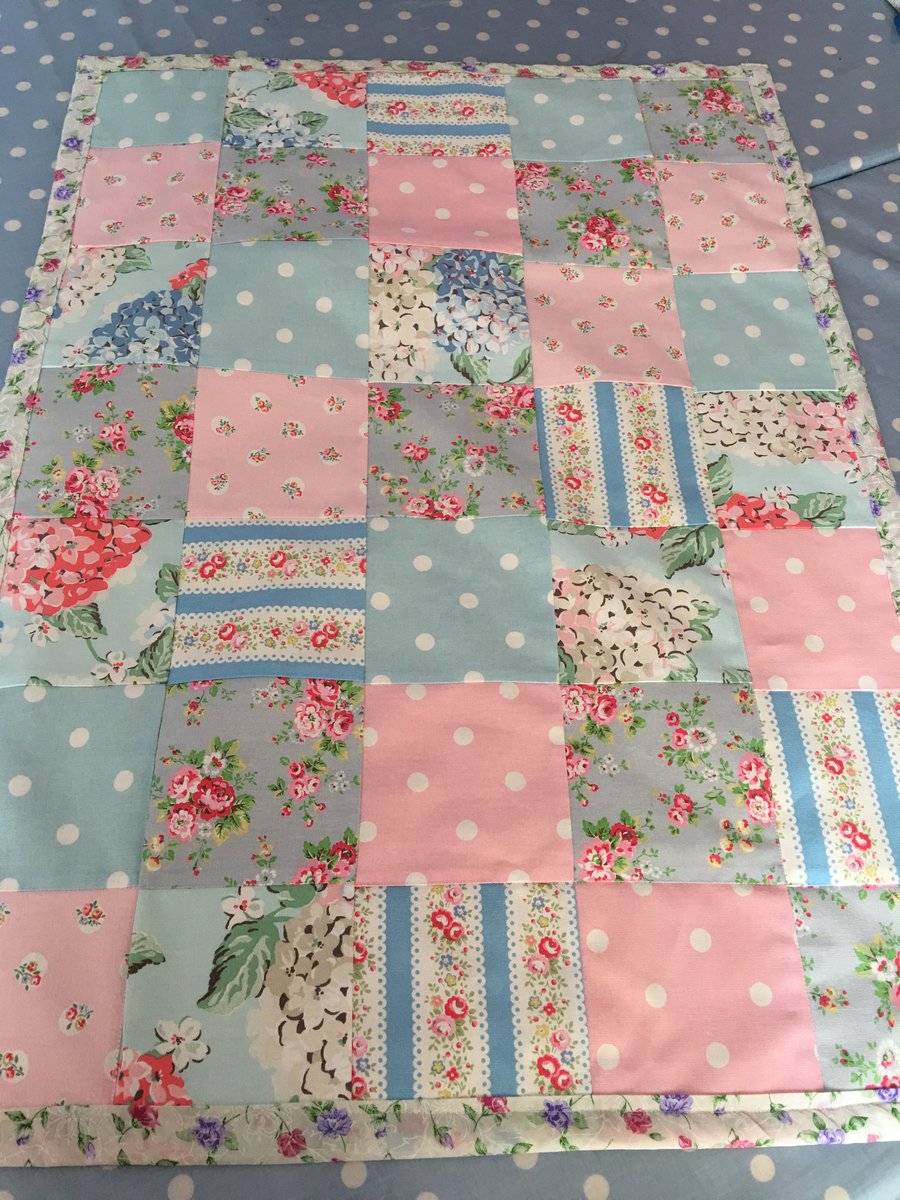 Cath kidston fabric Patchwork quilt, throw,bedspread, cot quilt