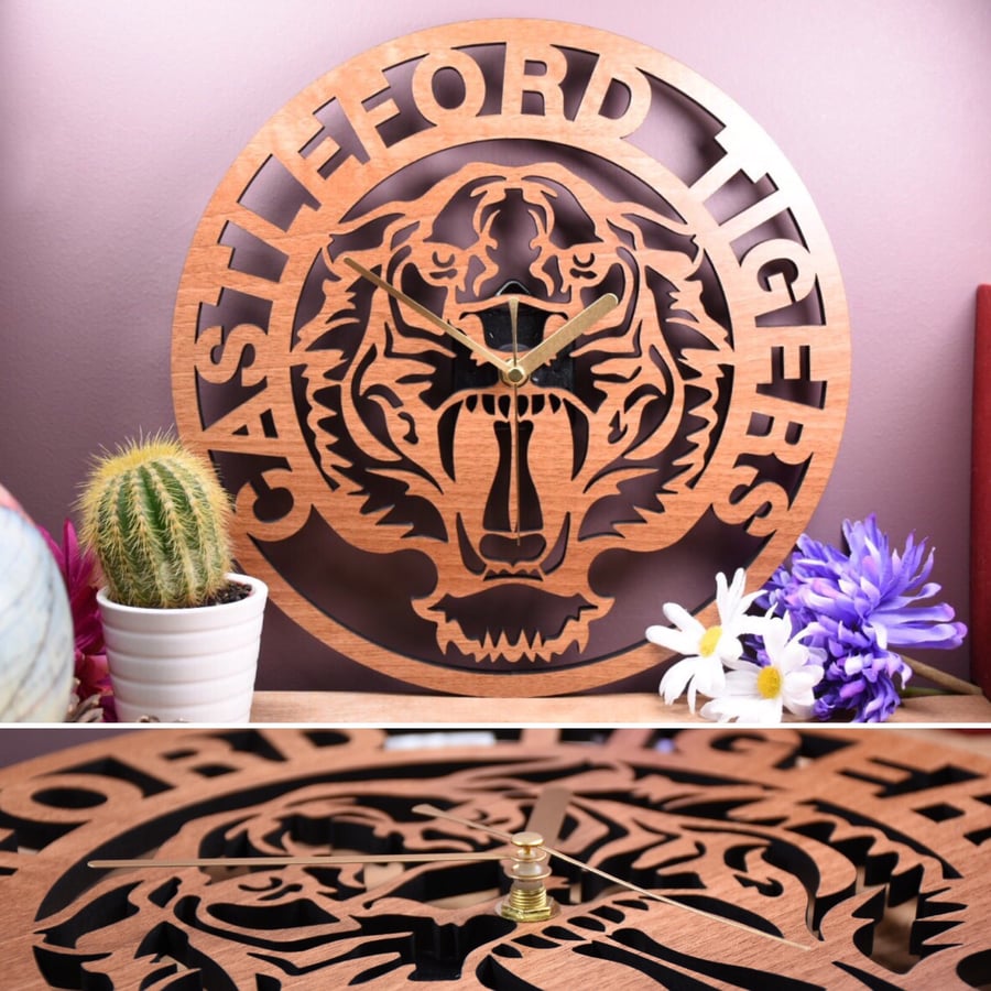 Castleford Tigers Badge Clock 
