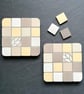 Coaster Set - Two Mosaic Chequerboard Coasters - Image 2