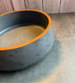 Handcrafted Jesmonite Bowl – Charcoal & Terracotta Edge - Image 6
