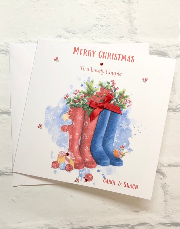 Merry Christmas card for Couple, Mum, Dad, Brother, Son, Friend, Boyfriend