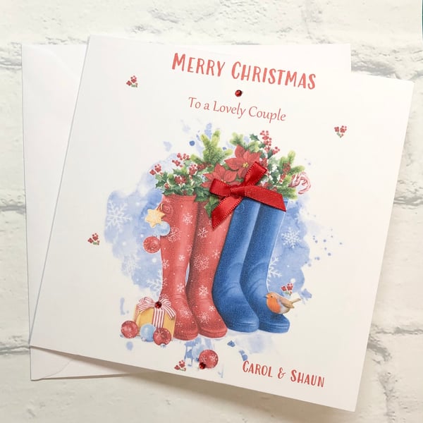 Merry Christmas card for Couple, Mum, Dad, Brother, Son, Friend, Boyfriend
