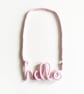 Hello word necklace - Statement mum cotton necklace, custom name necklace, gifts - Image 10