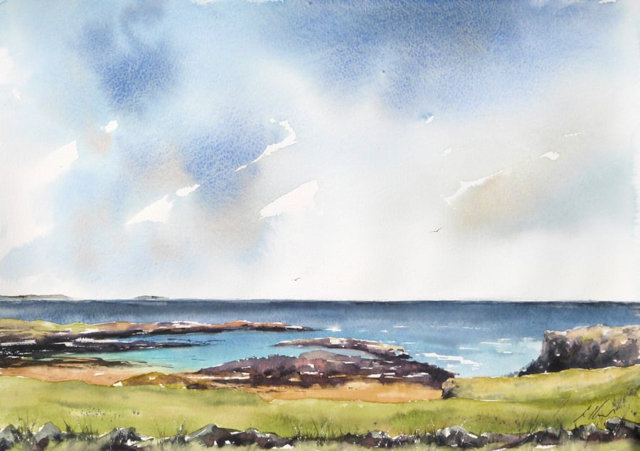 Port na Ba, Mull. Original Watercolour Painting.