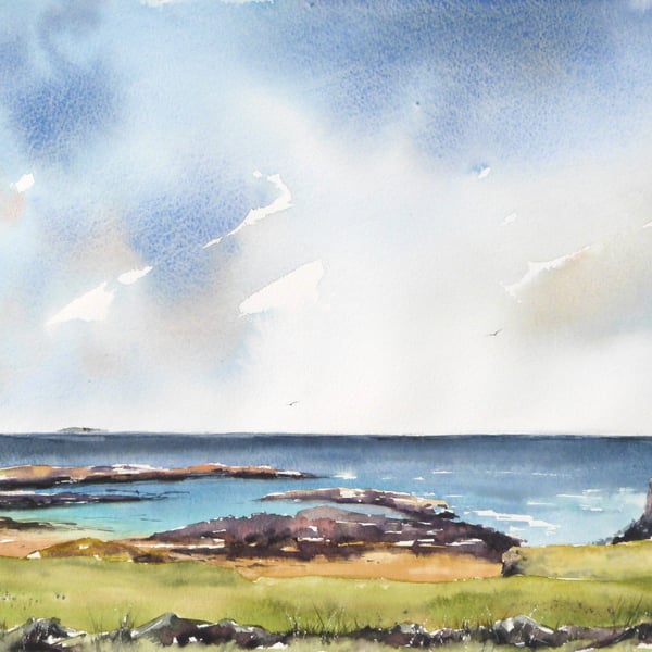 Port na Ba, Mull. Original Watercolour Painting.