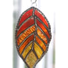 Autumn Leaf  Suncatcher Stained Glass 
