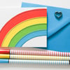 Rainbow Note cards pack of 6, Greeting card 6 Pack, Thinking of you cards