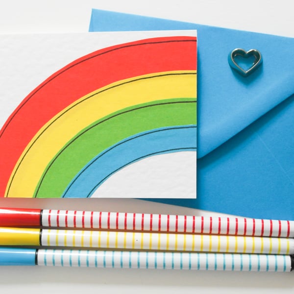 Rainbow Note Cards Pack Of 6, Thank You Cards 6 Pack, Thinking Of You Cards