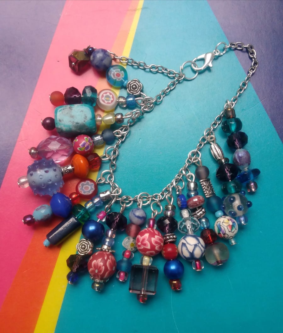 Beautiful Recycled Bead Bracelet