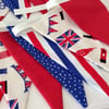 Jubilee Celebration Bunting - 12 Flags union jacks, red white and blue
