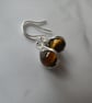 tigers eye sterling silver earrings, tiger eye drop earrings, gemstone drop earr - Image 4