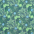 William Morris Seaweed Tablecloth. 150x 45cm Coated Water Resistant