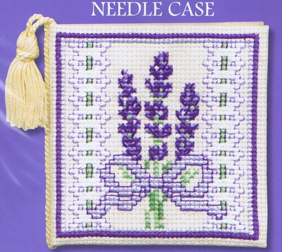 Victorian Lavender Needle Case Cross Stitch Kit By Textile Heritage