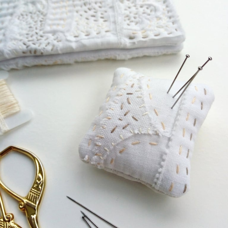 Hand Embroidered Pin Cushion