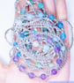 Bracelet with crackle glass beads and sterling silver beads  - Image 10