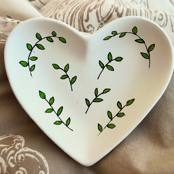 Heart shaped trinket dish. 