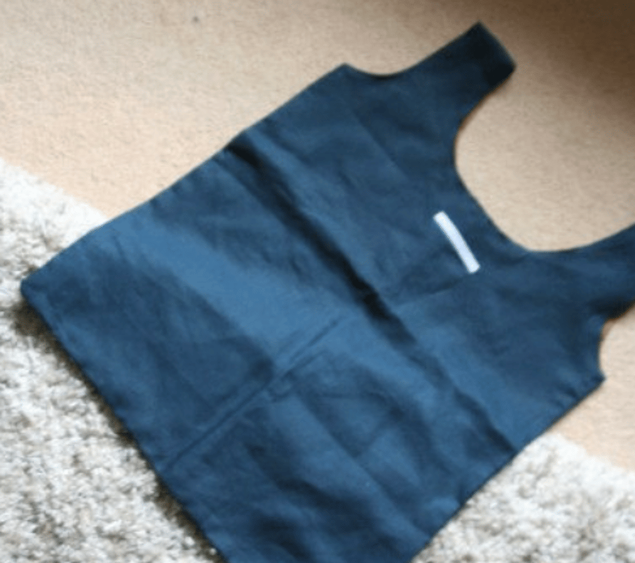 Handmade linen & cotton tote bag