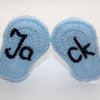 Personalized Baby shoes, Baby boots, booties, size 3-6 months,Ready to ship