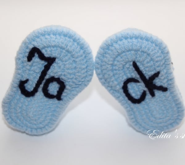 Personalized Baby shoes, Baby boots, booties, size 3-6 months,Ready to ship