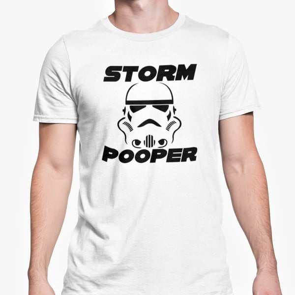 Storm Pooper T Shirt Star Wars Sci Fi Style Top Funny Novelty Present Fathers 
