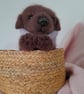 New Born Chocolate Labrador Puppy, dotpebblesknit Design, Knitted Puppy - Image 4