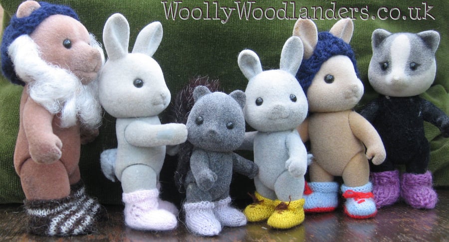  Boots knitting pattern for Sylvanian Families, for Folksy collectors & children