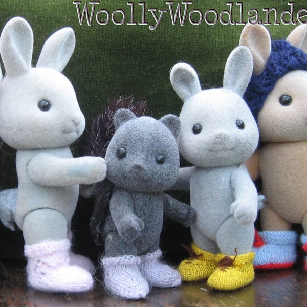  Boots knitting pattern for Sylvanian Families, for Folksy collectors & children