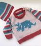 Dinosaur Baby Sweater and Hat Knitting Pattern, Digital Pattern - Image 2
