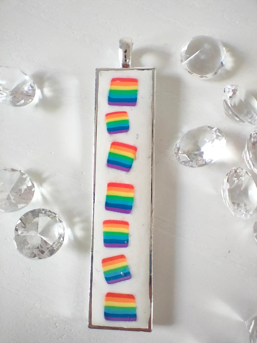 Pride Flag Resin Pendant