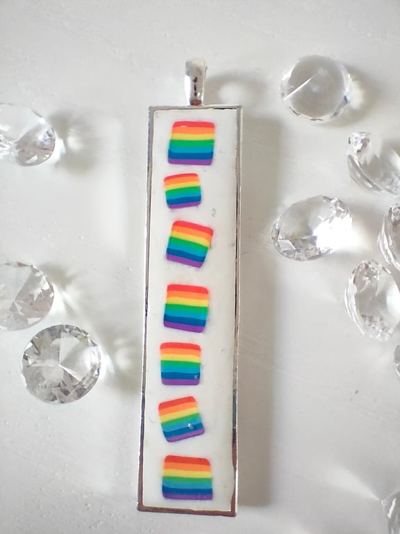 Pride Flag Resin Pendant