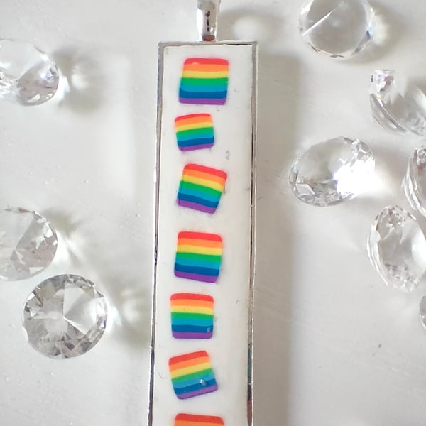 Pride Flag Resin Pendant