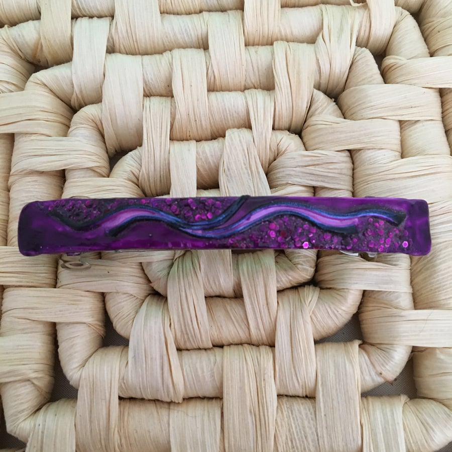 Dark Mulberry Hair Slide