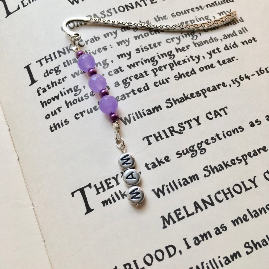 Purple Mam Charm Bookmark, Gift for Her, Mothers Day Present