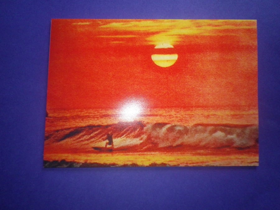 Sunset Surfer, best time of day......brilliant image, great gift, ref 6149