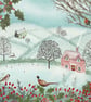 Winter Fields, blank greetings card - Image 1