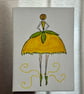 Ballet Dancer in Sunshine Yellow Dress Fridge Magnet - Image 5