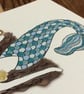 Coral Mermaid blank Card.  - Image 2