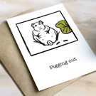 Pigging out Guinea Pig card blank inside