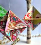 Set of 4 Origami Christmas Decorations - Pastels and Gold - Image 5