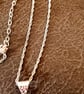 Natural Purple Baroque Pearl & Crystal Sterling Silver Necklace 16 - 18 Inch - Image 6