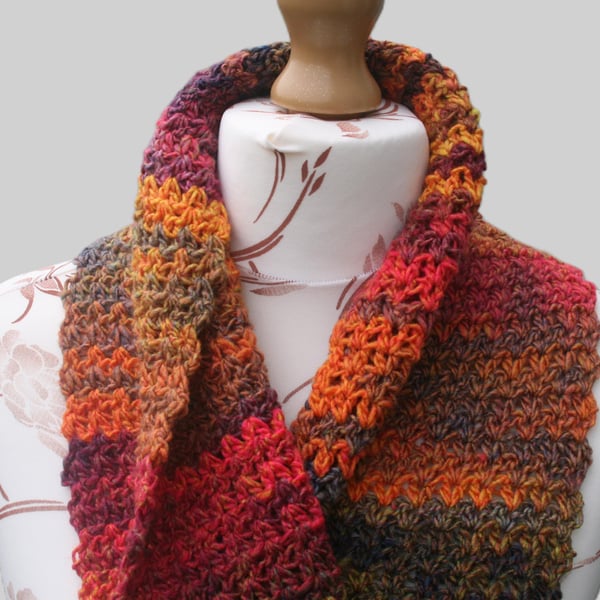 Vibrant and Colourful Wool Scarf 