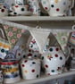 Tilda and polka dot mini (dresser) bunting in pink, green, cream and blue - Image 7