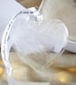 White Feather Memorial Bauble, Heart Glass Christmas Ornament, Remembrance Keeps - Image 3
