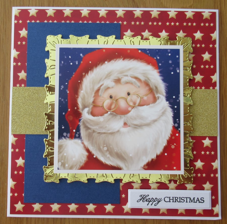 7x7" Santa - Christmas Card