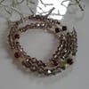 Smokey Quartz, Freshwater Pearl,  Rutile Quartz Sterling Silver Necklace