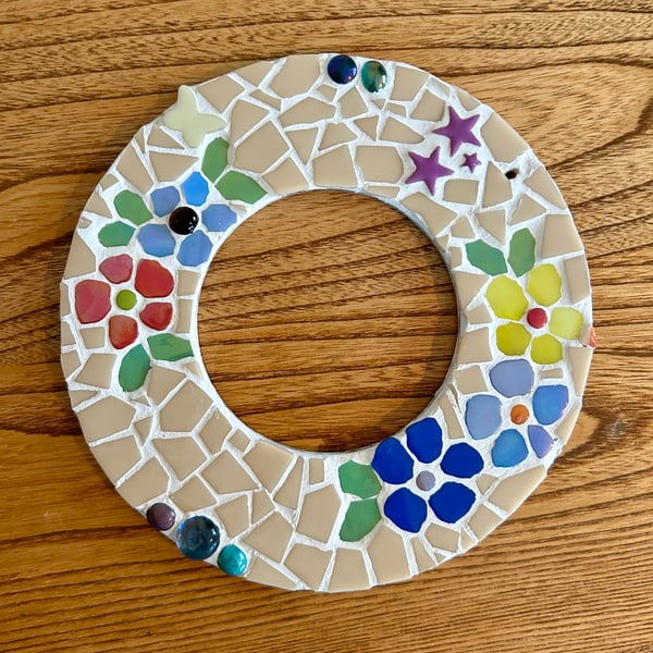 Mosaic summer wreath