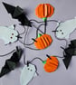 Halloween Ghost, Pumpkin and Bat Bunting - Origami - Image 2