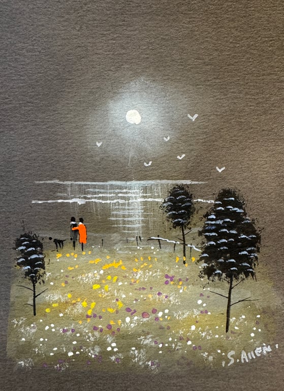 Original Aceo Painting ‘ Red Coat ‘ by Stephen Allen 